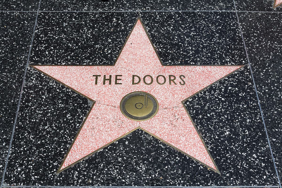 The Doors' star on the Hollywood Walk of Fame sidewalk